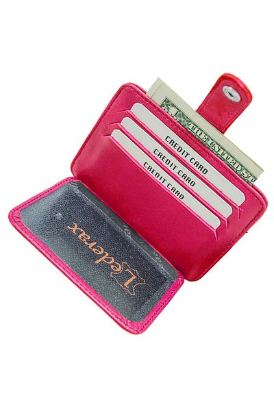 Lederax Ldh10c Genuine Leather Card Holder Wallet 10 Compartments