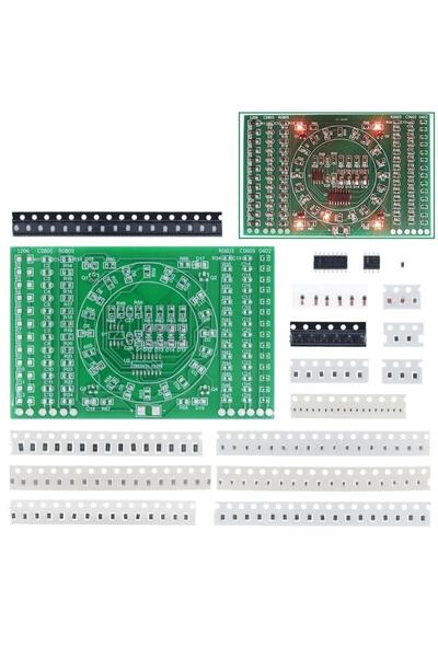 Devre Dünyası Smd Lehimleme Uygulama Kartı Cd4017 Ne555 - Demonte(montesiz)
