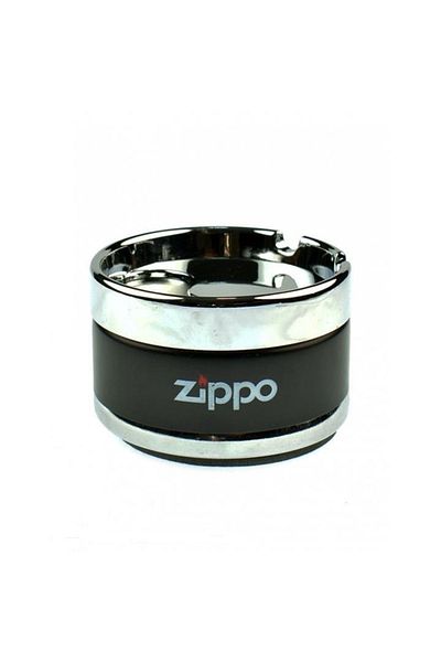 Zippo Metal Luxury Ashtray - Odorless Quality Ash Tray with Movable Lid