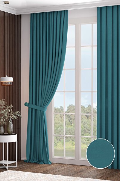 Altındaş Tekstil Petek Fon Perde Ekstrafor Büzgülü (PİLESİZ) Tek Kanat Petrol...