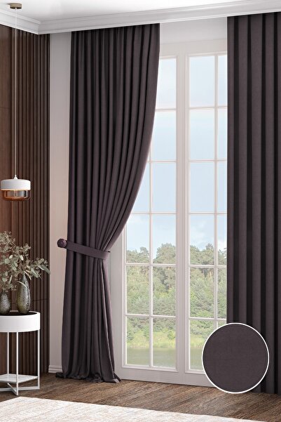 Altındaş Tekstil Petek Fon Perde Ekstrafor Büzgülü (PİLESİZ) Tek Kanat Çikola...