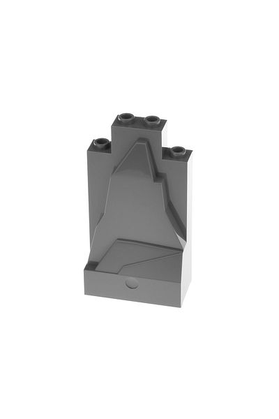 LEGO Accessory Custom Moc Rock Panel 2 X 4 X 6 Light Gray Big Rock 2 Pieces Will Be Sent