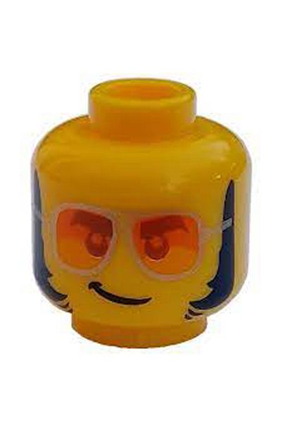 LEGO Original Accessory Custom Minifigure Minifigure Head With Glasses Favourite Elvis Presley Yellow Head