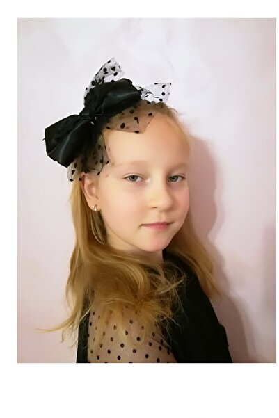 bbays new trend Voală neagră pentru fetiță, accesoriu de păr pentru fetiță, c...