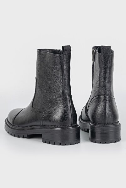 TUNAELLİ Kadın Siyah Hakiki Deri 35-41 Numara Bot & Bootie
