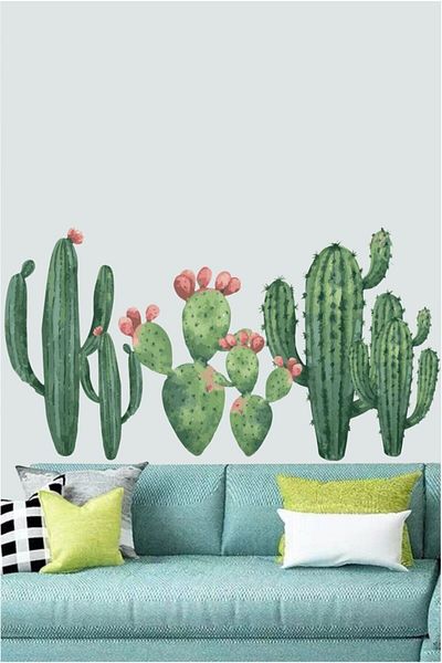 Piksel Grafik Autocolant de perete cu cactus
