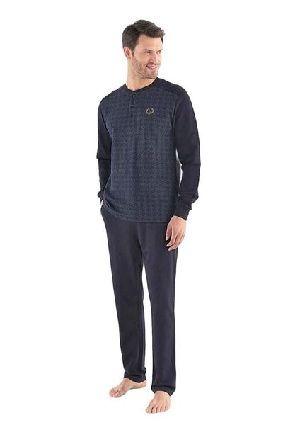 Mod Collection Cotton Long Sleeve Winter Men's Pajamas Set