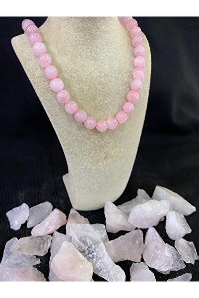 Belgin DAL Şifalı Taşlar Rosa Kuvars 8 Mm Kolye