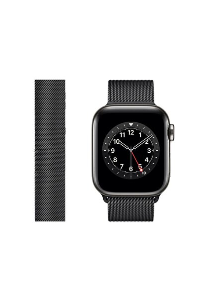 Nezih Case Apple Watch 2/3/4/5/6/7/8/9/se 38mm 40mm 41mm Mıknatıslı Örgü Hası...