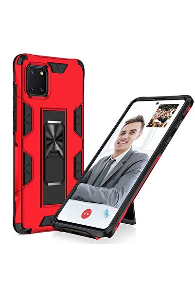 ZM STORE Samsung Galaxy A81 (note 10 Lite) Zore Kılıf Tank Zırh Metal Yüzüklü...