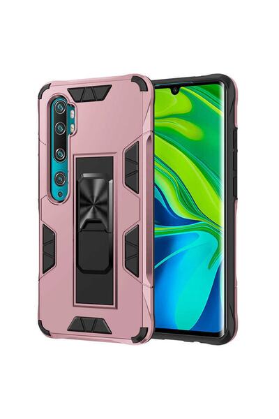 Xiaomi Mi Note 10 Lite Zore Case Tank Armor Metal Ring Magnet Stand Cover