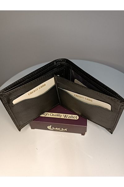 MKM Black Men's Leather Wallet G 10