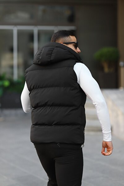 S&M CLOTHİNG Yeni Sezon Kapüşonlu Su Geçirmez Şişme Yelek