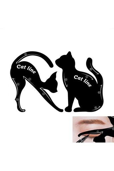 Beauty Box Easy Cat Eyes Makeup Cat Eyes Makeup Template Card Mold Stencil Right Left 2 Pieces