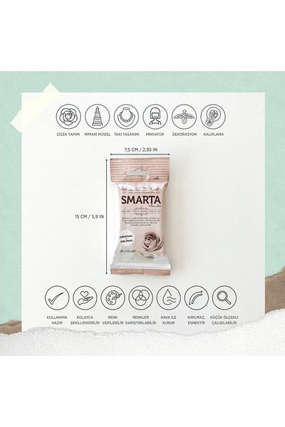 Smarta ™ Modeling Dough 60gr - Metallic Copper