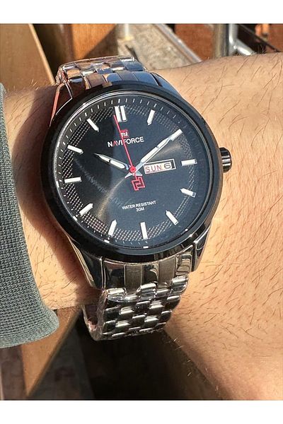 Naviforce Day Date Simple Sports and Stylish Men's Wristwatch