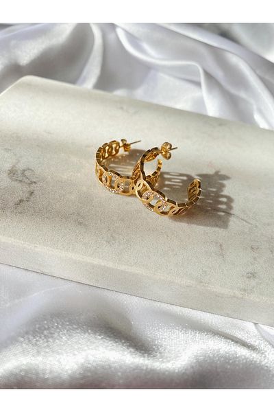 SWORDS CONCEPT Steel Gold Women's Earrings