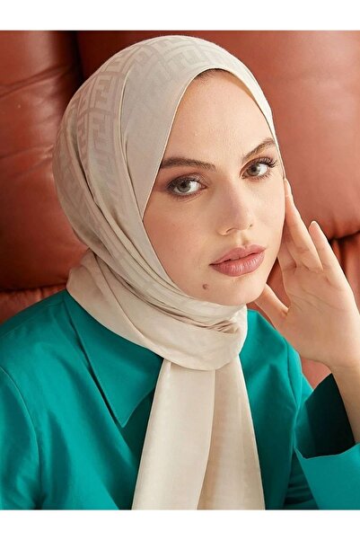 LOSYANA F Desen Ipeksi Jakar Şal Taş Rengi