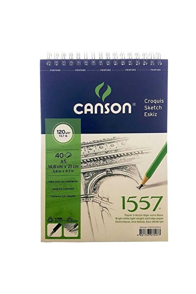 Canson دفتر صور فني مقاس A5 120 جرام - كتلة حلزونية 40 Yp