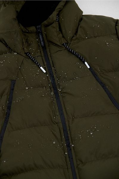 Rompasso Modonwear Ανδρικό Χακί Αδιάβροχο και Αντιανεμικό Μακρύ Παλτό & Παλτό & Πάρκα