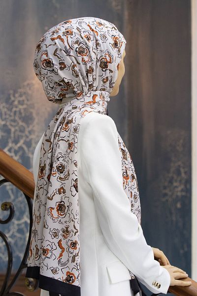 Vissona Γυναικείο Luxury Medina Silk Shawl Καφέ - Μαύρισμα