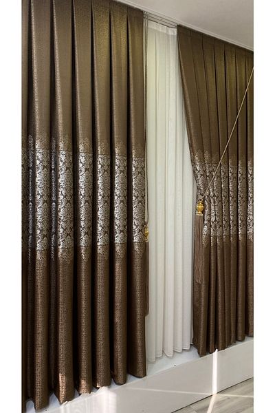 Fon Dünyası Panel Background Curtain Cappuccino (single Wing)
