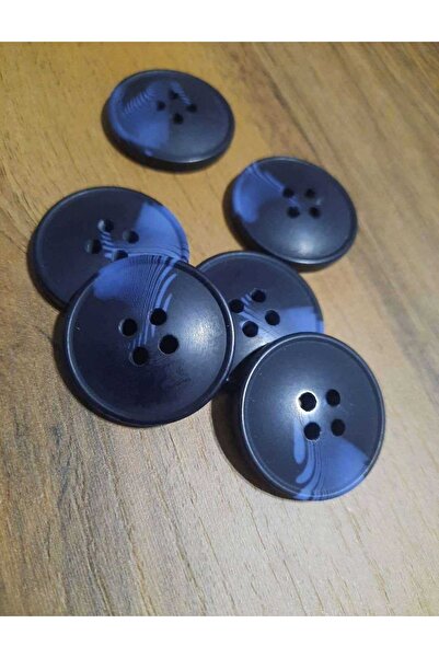 İMREN AKSESUAR 2,5 εκ. Μαύρο-μπλε Κουμπί 1 Συσκευασία 10 Τεμάχια