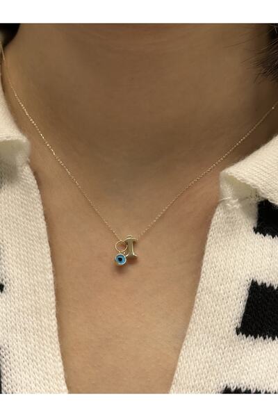 Hakan Güler Kuyumculuk Altın Nazar Boncuklu I Harfli Zincir
