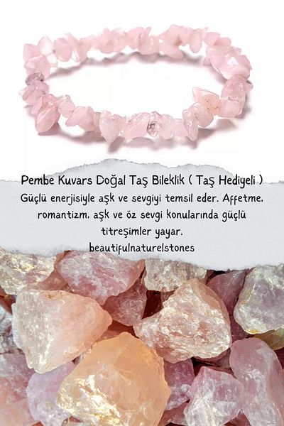 beautifulnaturelstones Pink Quartz Natural Stone Bracelet (With Stone Gift)