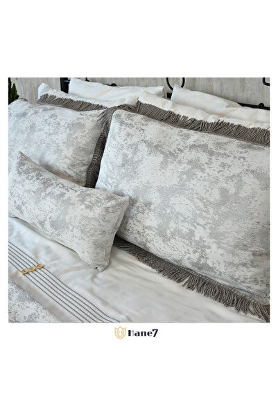 Hane7 Gray Fringed Chenille Bedspread/pike