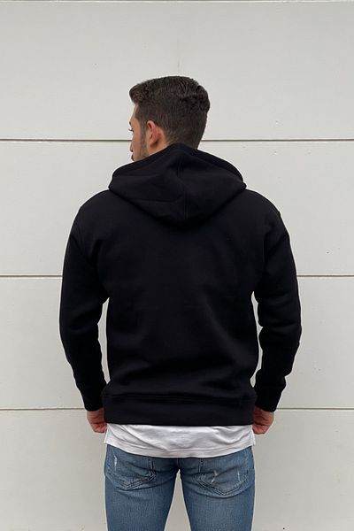 MBEY1989 Silver Zippered Cotton Hooded Sweatshirt Unisex
