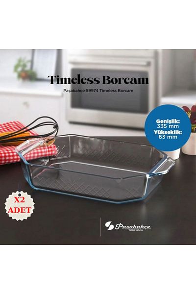 Paşabahçe 2 Li Timeless Rectangular Pyrex 59974