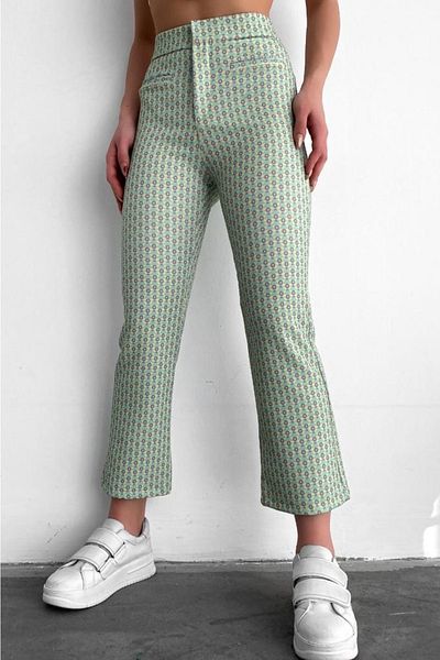 FEMELLE Pantaloni de damă din stofă cu modele colorate