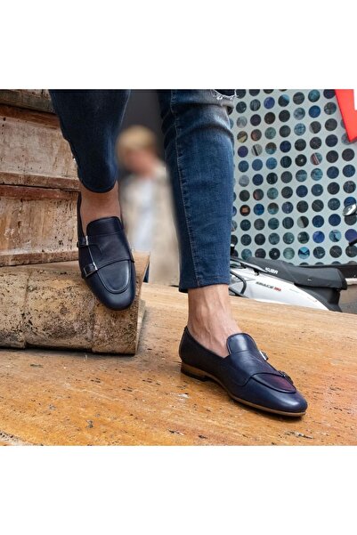 İBAY 154 Valle Lacivert Erkek Deri Klasik Tarz Ayakkabı