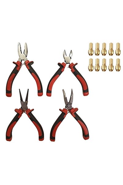 rigour Makroyapimarket 4 Lü Mini Pense Yankeski Eğri Kargaburun Segman Seti Gravür Dahil