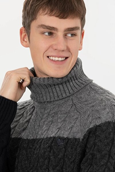 U.S. Polo Assn. U.s. Polo Erkek Tam Boğaz Örgü Triko 1454630 Human 033 Lacivert