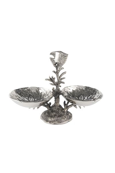Mikasa Moor Silver Fish Set of 2 Decoration Service 35x16x28cm