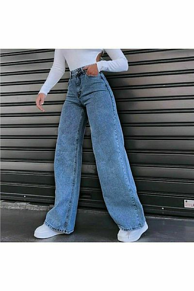 Trn JNS Tierra Mid Snow Lycra largi anii 90 cu talie super înaltă blugi largi Pantaloni Palazzo