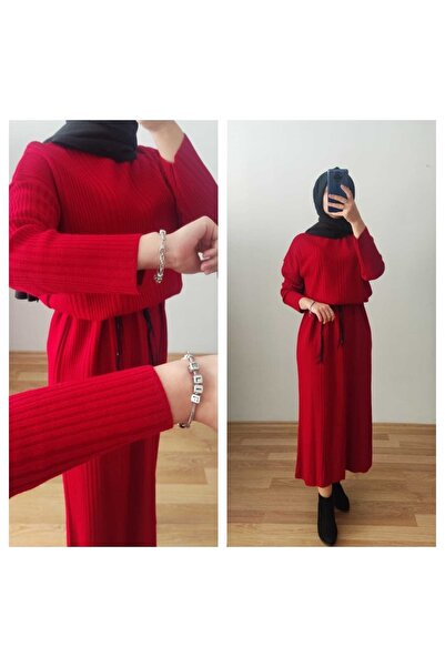 Still Butik Elif Yılmaz Triko Uzun Tesettür Elbise St2147