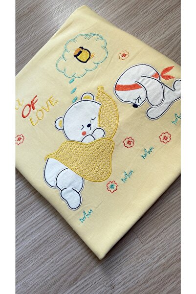 Mia Embroidered Double Layer 100% Cotton Combed Blanket Swaddle