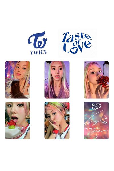 Kpop Dünyasi مجموعة بطاقات ألبوم موقعة من Twice Chaeyoung "Taste Of Love".