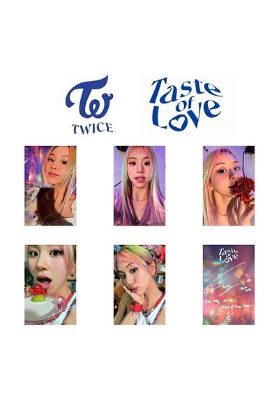 Kpop Dünyasi مجموعة بطاقات ألبوم موقعة من Twice Chaeyoung "Taste Of Love".