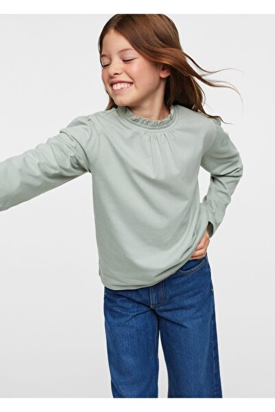 MANGO Kids Pili Detaylı Tişört