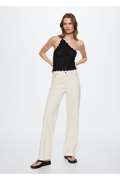 MANGO Woman Knitwear Cropped Blouse
