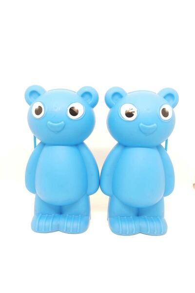 admay 2'li Çocuk Odaları Için Eğlenceli Ayıcık Figürlü Kumbara Turuncu ( 2 Ad...