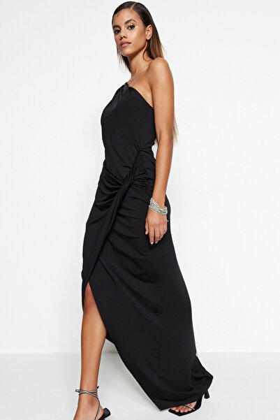 Trendyol Collection Evening & Prom Dress - Black - Wrapover