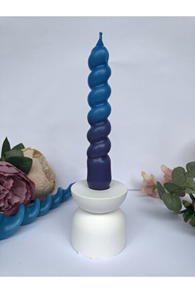 Elif Design Burgu Şamdan Mumu Tombik Kokulu Burgu Mum Spiral Mum