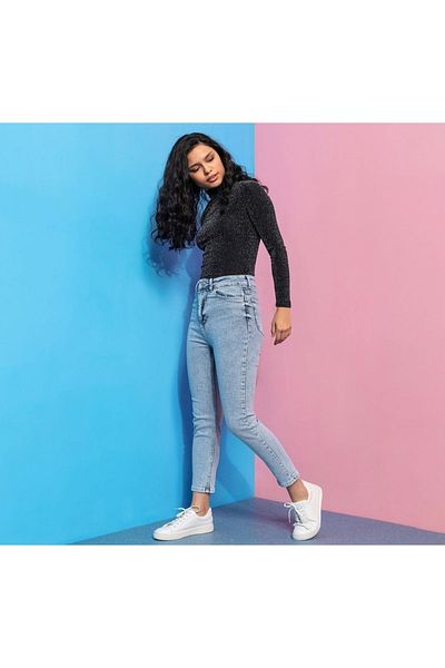 LAMİRA All Star Mom Jean elastic cu talie înaltă