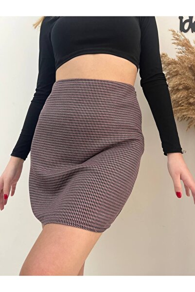purple pi Women's Pink Gingham Skirt
