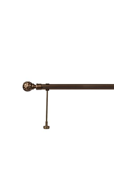 RUSTIKCIM Antik Rustik Bronz Fon Perde Askısı Krb-3 300 Cm